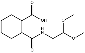 2-(N-(2,2-DIMETHOXYETHYL)CARBAMOYL)CYCLOHEXANECARBOXYLIC ACID Struktur