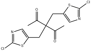 3,3-BIS[(2-CHLORO-1,3-THIAZOL-5-YL)METHYL]-2,4-PENTANEDIONE Struktur