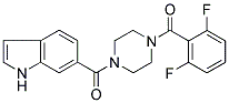 1-(2,6-DIFLUOROBENZOYL)-4-[((1H)-INDOL-6-YL)CARBONYL]PIPERAZINE Struktur