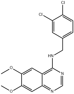 N-(3,4-DICHLOROBENZYL)-6,7-DIMETHOXY-4-QUINAZOLINAMINE Struktur