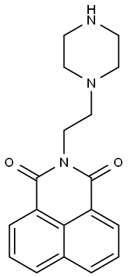 2-(2-PIPERAZIN-1-YLETHYL)-1H-BENZO[DE]ISOQUINOLINE-1,3(2H)-DIONE Struktur