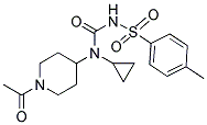 N-(1-ACETYLPIPERIDIN-4-YL)-N-CYCLOPROPYL-N'-[(4-METHYLPHENYL)SULPHONYL]UREA Struktur