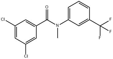 3,5-DICHLORO-N-METHYL-N-[3-(TRIFLUOROMETHYL)PHENYL]BENZENECARBOXAMIDE Struktur