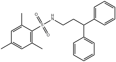 (3,3-DIPHENYLPROPYL)((2,4,6-TRIMETHYLPHENYL)SULFONYL)AMINE Struktur