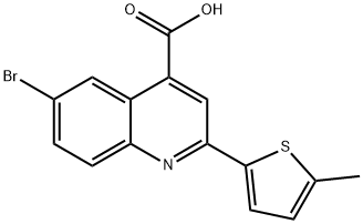 6-BROMO-2-(5-METHYLTHIOPHEN-2-YL)QUINOLINE-4-CARBOXYLIC ACID Struktur