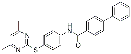 N-[4-[(4,6-DIMETHYLPYRIMIDIN-2-YL)THIO]PHENYL]-1,1'-BIPHENYL-4-CARBOXAMIDE Struktur