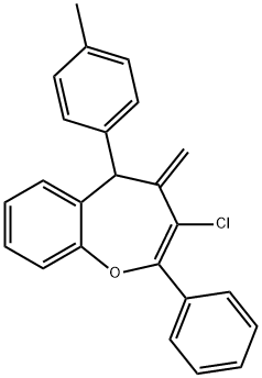 3-CHLORO-4-METHYLENE-5-(4-METHYLPHENYL)-2-PHENYL-4,5-DIHYDRO-1-BENZOXEPINE Struktur