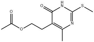 2-[4-METHYL-2-(METHYLSULFANYL)-6-OXO-1,6-DIHYDRO-5-PYRIMIDINYL]ETHYL ACETATE Struktur