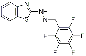 2,3,4,5,6-PENTAFLUOROBENZALDEHYDE 1,3-BENZOTHIAZOL-2-YLHYDRAZONE Struktur