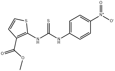 METHYL 2-([(4-NITROANILINO)CARBOTHIOYL]AMINO)-3-THIOPHENECARBOXYLATE Struktur