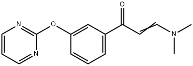 (E)-3-(DIMETHYLAMINO)-1-[3-(2-PYRIMIDINYLOXY)PHENYL]-2-PROPEN-1-ONE Struktur