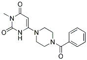 4-(4-BENZOYLPIPERAZIN-1-YL)-2,6-DIOXO-1-METHYL-1,2,3,6-TETRAHYDROPYRIMIDINE Struktur