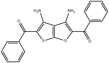 (3,4-DIAMINO-5-BENZOYLTHIENO[2,3-B]THIOPHEN-2-YL)(PHENYL)METHANONE Struktur