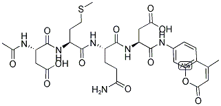 AC-ASP-MET-GLN-ASP-7-AMINO-4-METHYLCOUMARIN Struktur