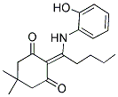 2-[1-(2-HYDROXYANILINO)PENTYLIDENE]-5,5-DIMETHYLCYCLOHEXANE-1,3-DIONE Struktur