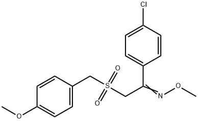 1-(4-CHLOROPHENYL)-2-[(4-METHOXYBENZYL)SULFONYL]-1-ETHANONE O-METHYLOXIME Struktur