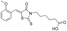 6-[5-(2-METHOXY-BENZYLIDENE)-4-OXO-2-THIOXO-THIAZOLIDIN-3-YL]-HEXANOIC ACID Struktur