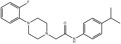 2-[4-(2-FLUOROPHENYL)PIPERAZINO]-N-(4-ISOPROPYLPHENYL)ACETAMIDE Struktur