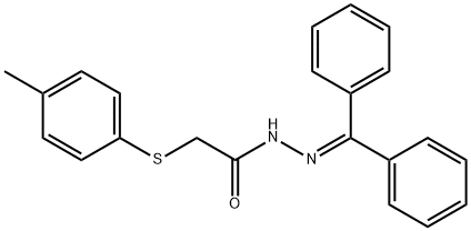 N'-(DIPHENYLMETHYLENE)-2-[(4-METHYLPHENYL)SULFANYL]ACETOHYDRAZIDE Struktur