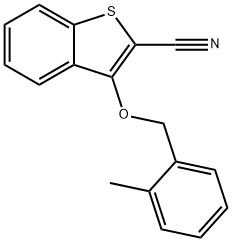 3-[(2-METHYLBENZYL)OXY]-1-BENZOTHIOPHENE-2-CARBONITRILE Struktur