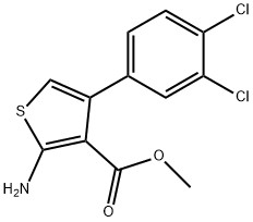 2-AMINO-4-(3,4-DICHLORO-PHENYL)-THIOPHENE-3-CARBOXYLIC ACID METHYL ESTER Struktur