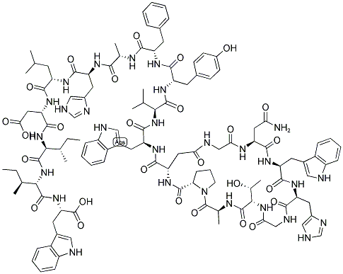 CYCLO(-GLY-ASN-TRP-HIS-GLY-THR-ALA-PRO-BETA-ASP)-TRP-VAL-TYR-PHE-ALA-HIS-LEU-ASP-ILE-ILE-TRP-OH Struktur