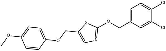 2-[(3,4-DICHLOROBENZYL)OXY]-5-[(4-METHOXYPHENOXY)METHYL]-1,3-THIAZOLE Struktur