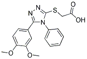 [5-(3,4-DIMETHOXY-PHENYL)-4-PHENYL-4 H-[1,2,4]TRIAZOL-3-YLSULFANYL]-ACETIC ACID Struktur