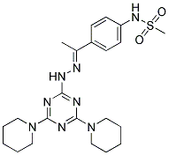 (E)-N-(4-(1-(2-(4,6-DI(PIPERIDIN-1-YL)-1,3,5-TRIAZIN-2-YL)HYDRAZONO)ETHYL)PHENYL)METHANESULFONAMIDE Struktur