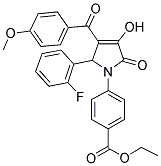 ETHYL 4-(2-(2-FLUOROPHENYL)-4-HYDROXY-3-(4-METHOXYBENZOYL)-5-OXO-2H-PYRROL-1(5H)-YL)BENZOATE Struktur