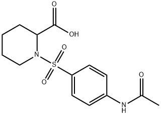 1-([4-(ACETYLAMINO)PHENYL]SULFONYL)PIPERIDINE-2-CARBOXYLIC ACID Struktur