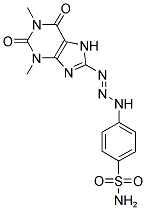 4-[(2E)-3-(1,3-DIMETHYL-2,6-DIOXO-2,3,6,7-TETRAHYDRO-1H-PURIN-8-YL)TRIAZ-2-ENYL]BENZENESULFONAMIDE Struktur