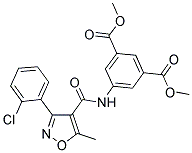 METHYL 5-((3-(2-CHLOROPHENYL)-5-METHYLISOXAZOL-4-YL)CARBONYLAMINO)-3-(METHOXYCARBONYL)BENZOATE Structure