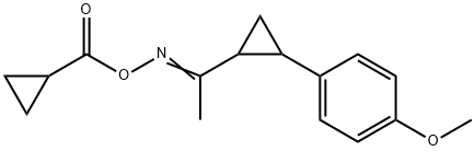 1-(2-([(CYCLOPROPYLCARBONYL)OXY]ETHANIMIDOYL)CYCLOPROPYL)-4-METHOXYBENZENE Struktur