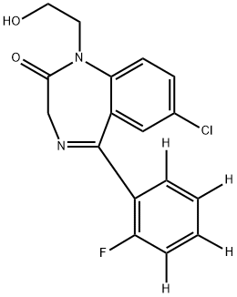 2-HYDROXYETHYLFLURAZEPAM-D4 Struktur