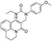 N-[(2,3-DIHYDRO-5-OXO-(1H,5H)-BENZO[IJ]QUINOLIZIN-6-YL)METHYL]-N'-ETHYL-N-(4-METHOXYPHENYL)UREA Struktur