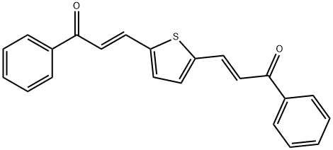 3-[5-(3-OXO-3-PHENYL-1-PROPENYL)-2-THIENYL]-1-PHENYL-2-PROPEN-1-ONE Struktur