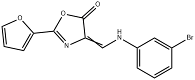 4-[(3-BROMOANILINO)METHYLENE]-2-(2-FURYL)-1,3-OXAZOL-5(4H)-ONE Struktur