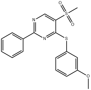 4-[(3-METHOXYPHENYL)SULFANYL]-2-PHENYL-5-PYRIMIDINYL METHYL SULFONE Struktur