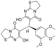 6,6'-((3,4,5-TRIMETHOXYPHENYL)METHYLENE)BIS(7-HYDROXY-2,3-DIHYDROTHIAZOLO[3,2-A]PYRIMIDIN-5-ONE) Struktur