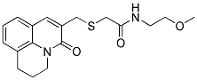 N-(2-METHOXYETHYL)-[(2,3-DIHYDRO-5-OXO-(1H,5H)-BENZO[IJ]QUINOLIZIN-6-YL)METHYLTHIO]ACETAMIDE Struktur