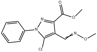 METHYL 5-CHLORO-4-[(METHOXYIMINO)METHYL]-1-PHENYL-1H-PYRAZOLE-3-CARBOXYLATE Struktur