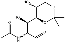 2-ACETAMIDO-2-DEOXY-4,6-O-ISOPROPYLIDENE-D-GLUCOPYRANOSE Struktur