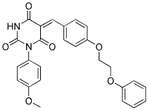 (Z)-1-(4-METHOXYPHENYL)-5-(4-(2-PHENOXYETHOXY)BENZYLIDENE)PYRIMIDINE-2,4,6(1H,3H,5H)-TRIONE Struktur