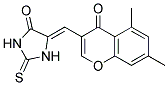 5,7-DIMETHYL-3-((5-OXO-2-THIOXOIMIDAZOLIDIN-4-YLIDENE)METHYL)-4H-CHROMEN-4-ONE Struktur