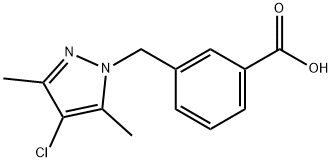 3-(4-CHLORO-3,5-DIMETHYL-PYRAZOL-1-YLMETHYL)-BENZOIC ACID Struktur