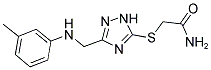 5-(CARBAMOYLMETHYLTHIO)-3-(M-TOLYL) AMINOMETHYL-1,2,4-TRIAZOLE Struktur