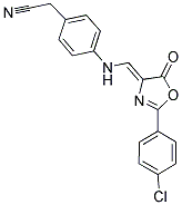 (4-([(2-(4-CHLOROPHENYL)-5-OXO-1,3-OXAZOL-4(5H)-YLIDENE)METHYL]AMINO)PHENYL)ACETONITRILE Struktur