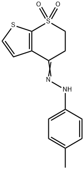 2,3-DIHYDRO-1LAMBDA6-THIENO[2,3-B]THIOPYRAN-1,1,4-TRIONE 4-[N-(4-METHYLPHENYL)HYDRAZONE] Struktur