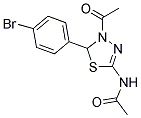 N-[4-ACETYL-5-(4-BROMOPHENYL)-4,5-DIHYDRO-1,3,4-THIADIAZOL-2-YL]ACETAMIDE Struktur